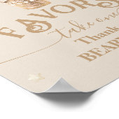 Poster Teddy Bear Balloon Baby shower faveurs (Coin)