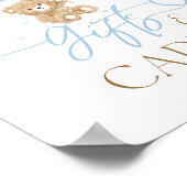 Poster Teddy Bear Blue Balloon Baby Boy Douche Cadeau (Coin)