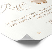 Poster Teddy Bear Brown Baby shower Déchets Raffin (Coin)