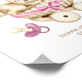 Poster Teddy Bear fille livres de baby shower pour bébé (Coin)