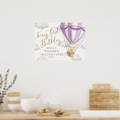 Poster Teddy Bear Hot Air Balloon Beary Premier anniversa (Cuisine)