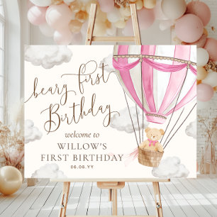 Poster Teddy Bear Hot Air Balloon Beary Premier anniversa