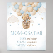 Poster Teddy Bear Hot Air Balloon Maman Osa Bar (Devant)
