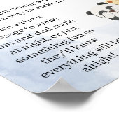 Poster Teddy Bear Late Night Diaper Baby shower signe de  (Coin)