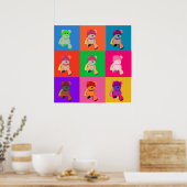 Poster Teddy Bear Pop Art Imprimer (Cuisine)