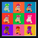 Poster Teddy Bear Pop Art Imprimer<br><div class="desc">Teddy Bear</div>