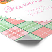 Poster "Teddy Bear Preppy Girl Baby shower Faveurs (Coin)