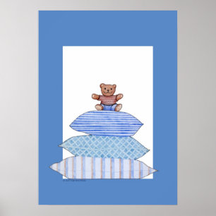 Poster Teddy Bear sur les coussins