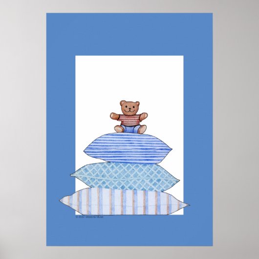 Poster Teddy Bear sur les coussins (Devant)