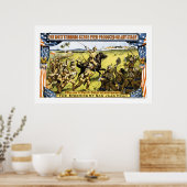 POSTER TEDDY CHARGE SAN JUAN HILL À CUBA 1899 (Cuisine)