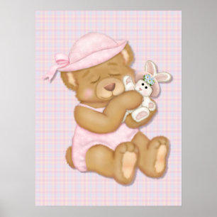 Poster Teddy Girl Rose