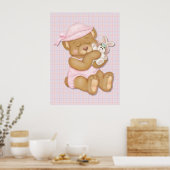 Poster Teddy Girl Rose (Cuisine)