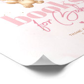 Poster Teddy ours rose ballons bébé fille Livres pour béb (Coin)