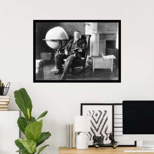 Poster Teddy Roosevelt dans Repose 1908 (Bureau à domicile)
