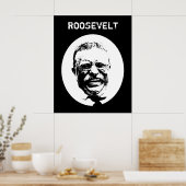 Poster Teddy Roosevelt — Noir et blanc (Cuisine)