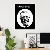 Poster Teddy Roosevelt — Noir et blanc (Bureau à domicile)