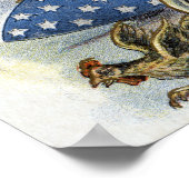 Poster Teddy Roosevelt & Oncle Sam dans l'Auto patriotiqu (Coin)