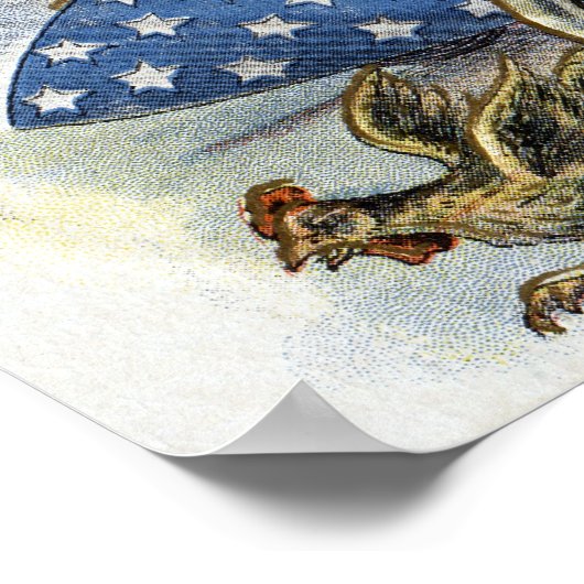 Poster Teddy Roosevelt & Oncle Sam dans l'Auto patriotiqu (Coin)