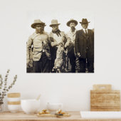 Poster Teddy Roosevelt Wolf Hunting, 1905 (Cuisine)