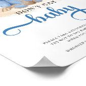 Poster Tedours bleu fleurs pampas ne pas dire bébé jeu (Coin)