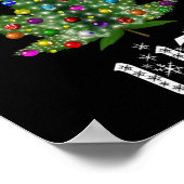 Poster Tee Cadeau Thc Pot Feuille Weed Arbre De Noël (Coin)