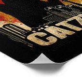 Poster Tee Catzilla vintage - Chaton Et Chat Drôle (Coin)