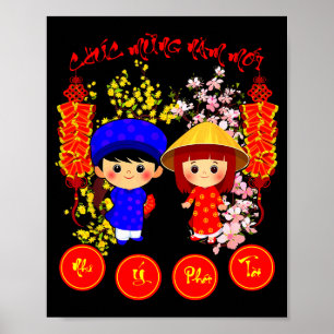 Poster Tee Chuc Mung Nam Moi 2026 Nouvel An lunaire vietn