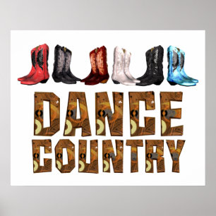 Poster TEE Country Line Dance
