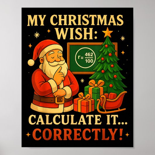 Poster Tee drôle 67 Noël Math 67 Mème – Professeur 6 7 (Devant)