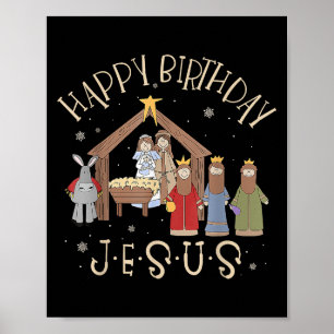 Poster Tee Joyeux Noël Famille Uni-chrétienne Groupe Chi