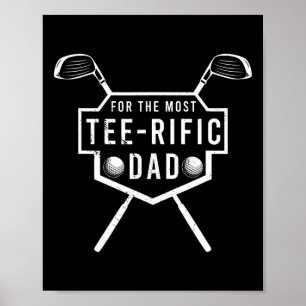 Poster Tee-rific Papa Amusing Amateur de Golf et Fête des