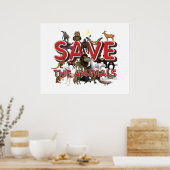 Poster TEE Sauvons Les Animaux (Cuisine)