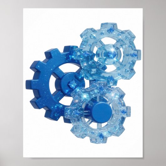 Poster Tee-shirt Dynamic Blue BLUE GEAR (Devant)