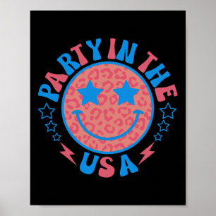 Poster Tee-shirt enfant à message preppy pour fête du 4 j