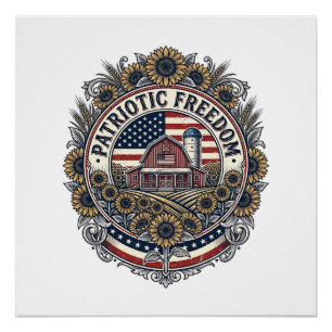 Poster Tee-shirt graphique vectoriel de la ferme de tourn