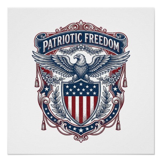 Poster Tee-shirt graphique vectoriel de style de drapeau (Devant)