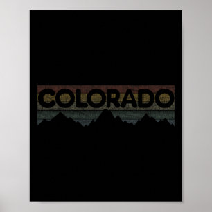 Poster Tee-shirt rétro Colorado Rocky Mountains Ski Campi