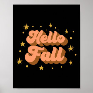 Poster Tee - shirts graphiques d'automne - Bonjour automn