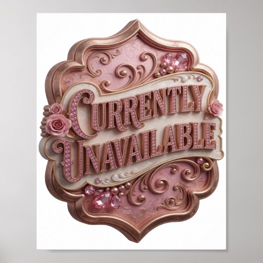 Poster Tee vibrant rose indisponible (Devant)