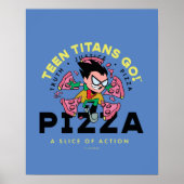 Poster Teen Titans Go ! Robin "Truth Justice Pizza" (Devant)