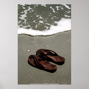 POSTER - Teenslippers - Bald Head Island, NC - P..