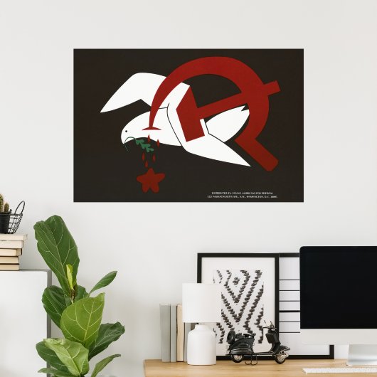 Poster tegen het communisme propaganda (Thuiskantoor)