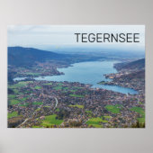 Poster Tegernsee Bavière Lac Allemagne Panorama Souvenir (Devant)