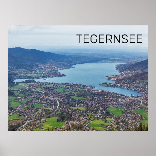 Poster Tegernsee Bavière Lac Allemagne Panorama Souvenir (Devant)