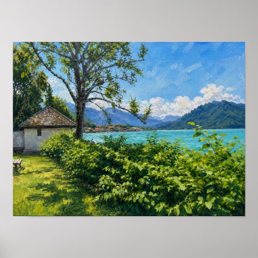 Poster Tegernsee dans les Alpes (Devant)