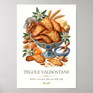 Poster Tegole Valdostane – Vintage Italian Dessert