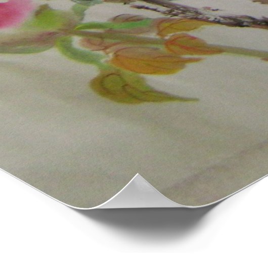 Poster teinte orange et rouge (Coin)