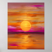 Poster teintes chaudes et eaux tranquilles (Devant)