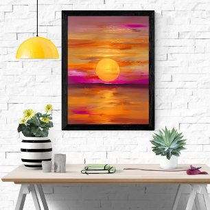 Poster teintes chaudes et eaux tranquilles