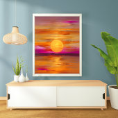 Poster teintes chaudes et eaux tranquilles